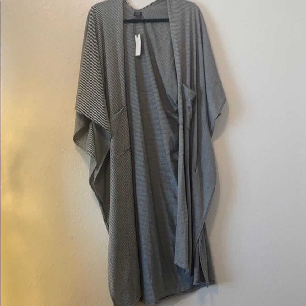 Long striped cardigan